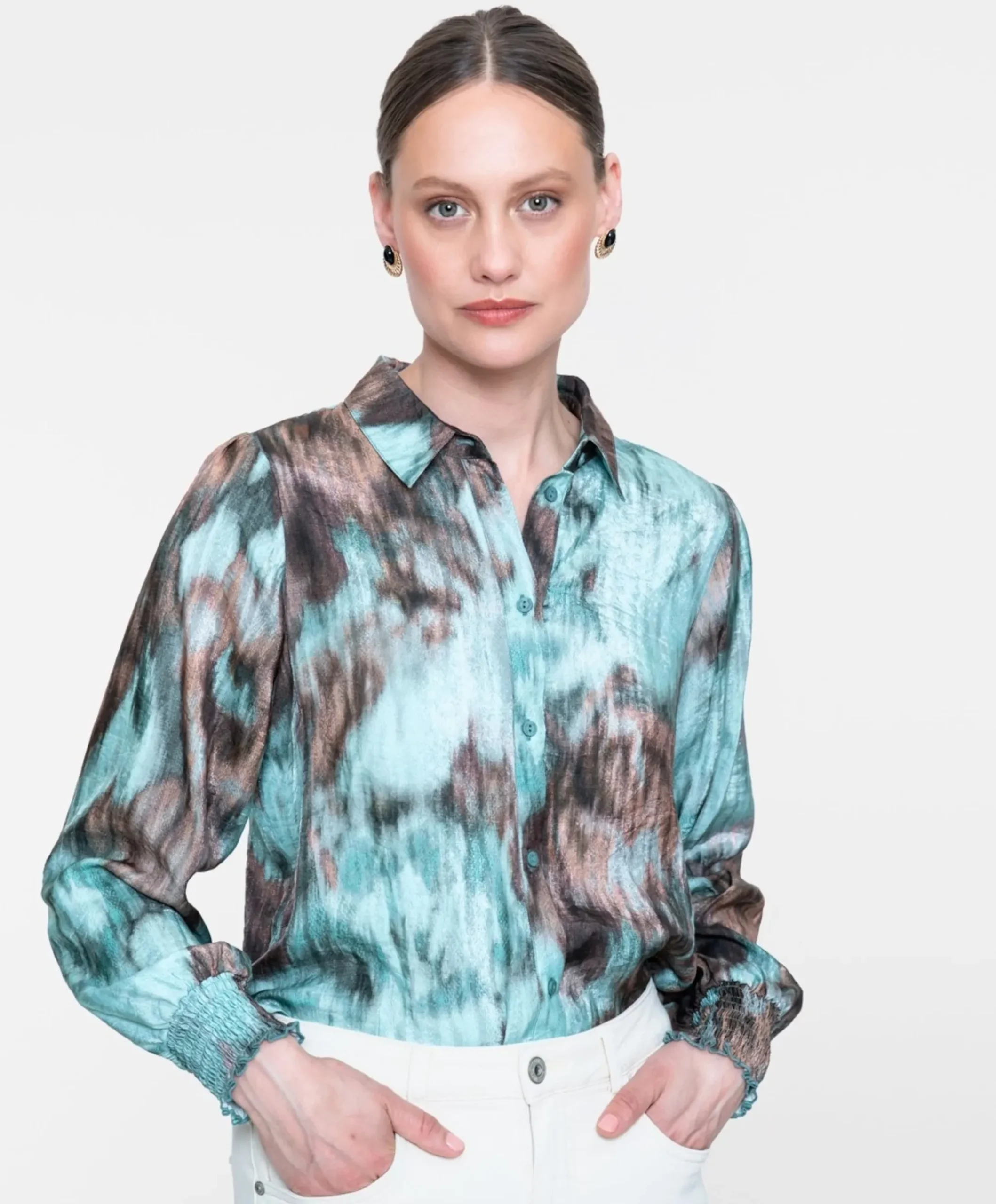 Dames blouse beige
