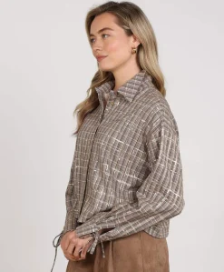 Dames blouse beige