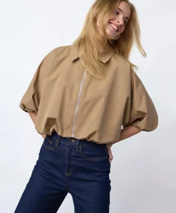 Dames blouse beige