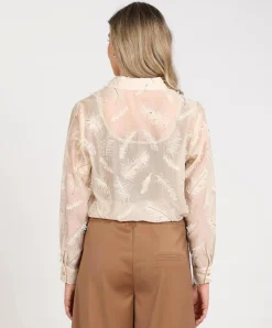 Dames blouse beige