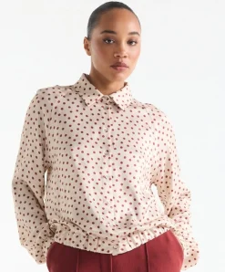 Dames blouse beige