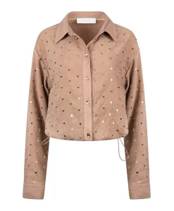 Dames blouse beige