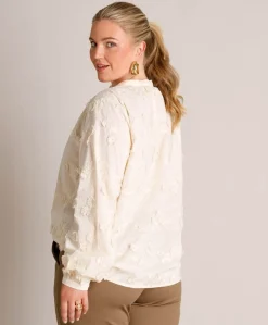 Dames blouse beige