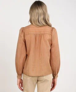 Dames blouse beige
