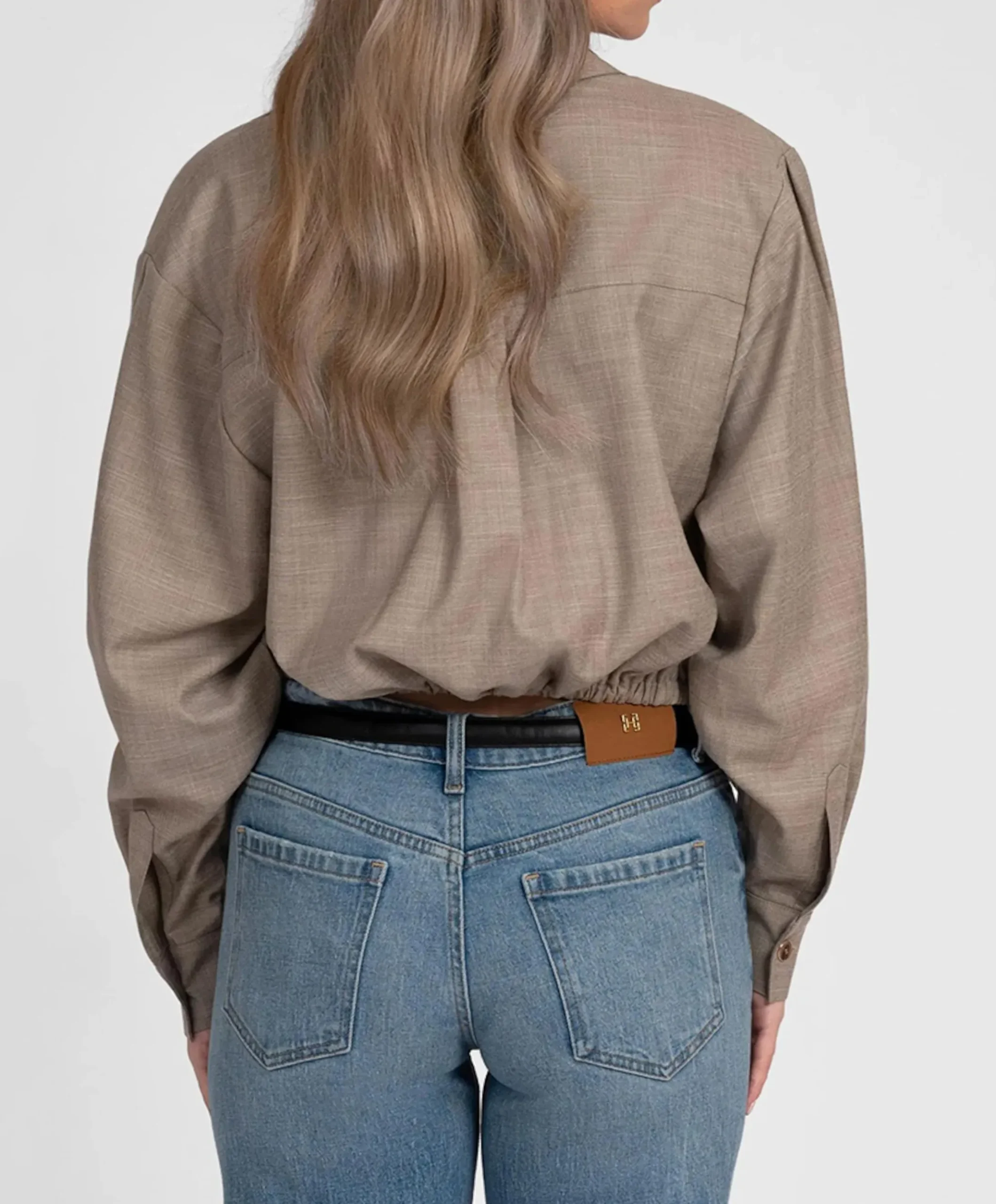 Dames blouse beige