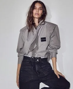 Dames blouse beige
