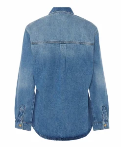 Dames blouse blauw