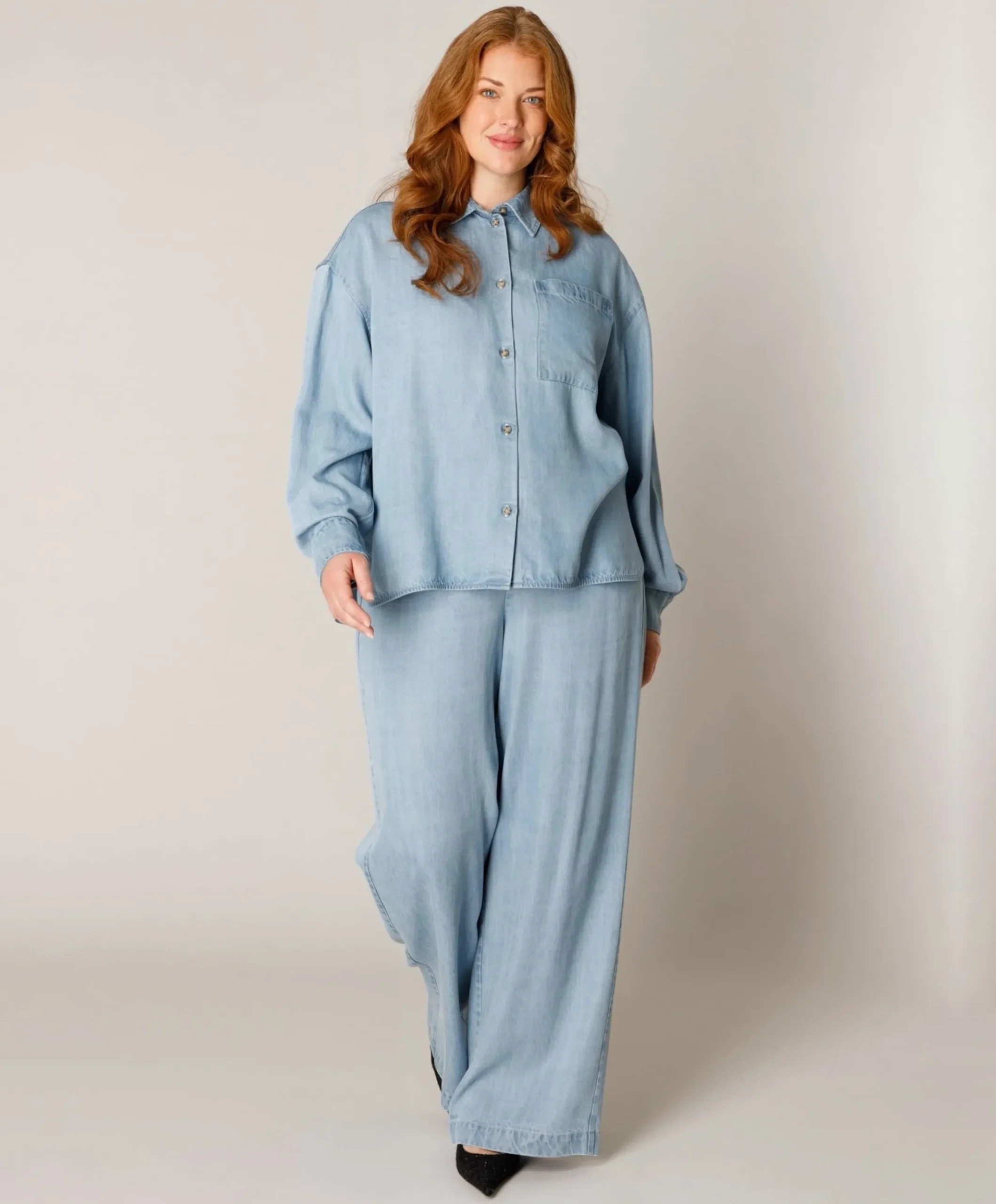 Dames blouse blauw