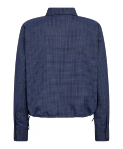 Dames blouse blauw