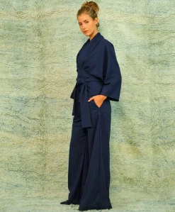 Dames blouse blauw