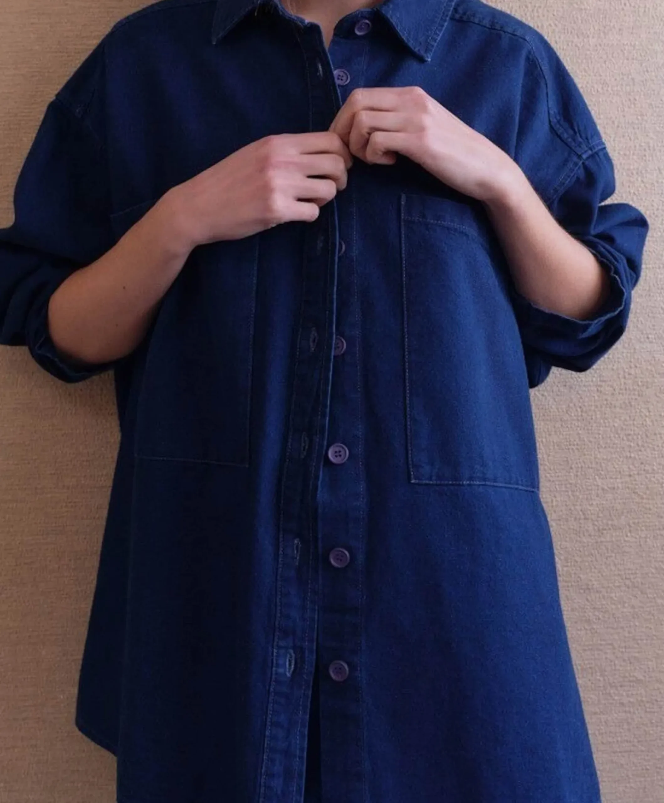 Dames blouse blauw