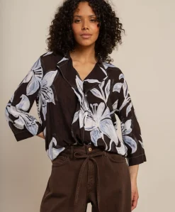 Dames blouse blauw