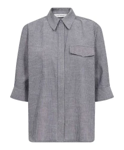 Dames blouse blauw