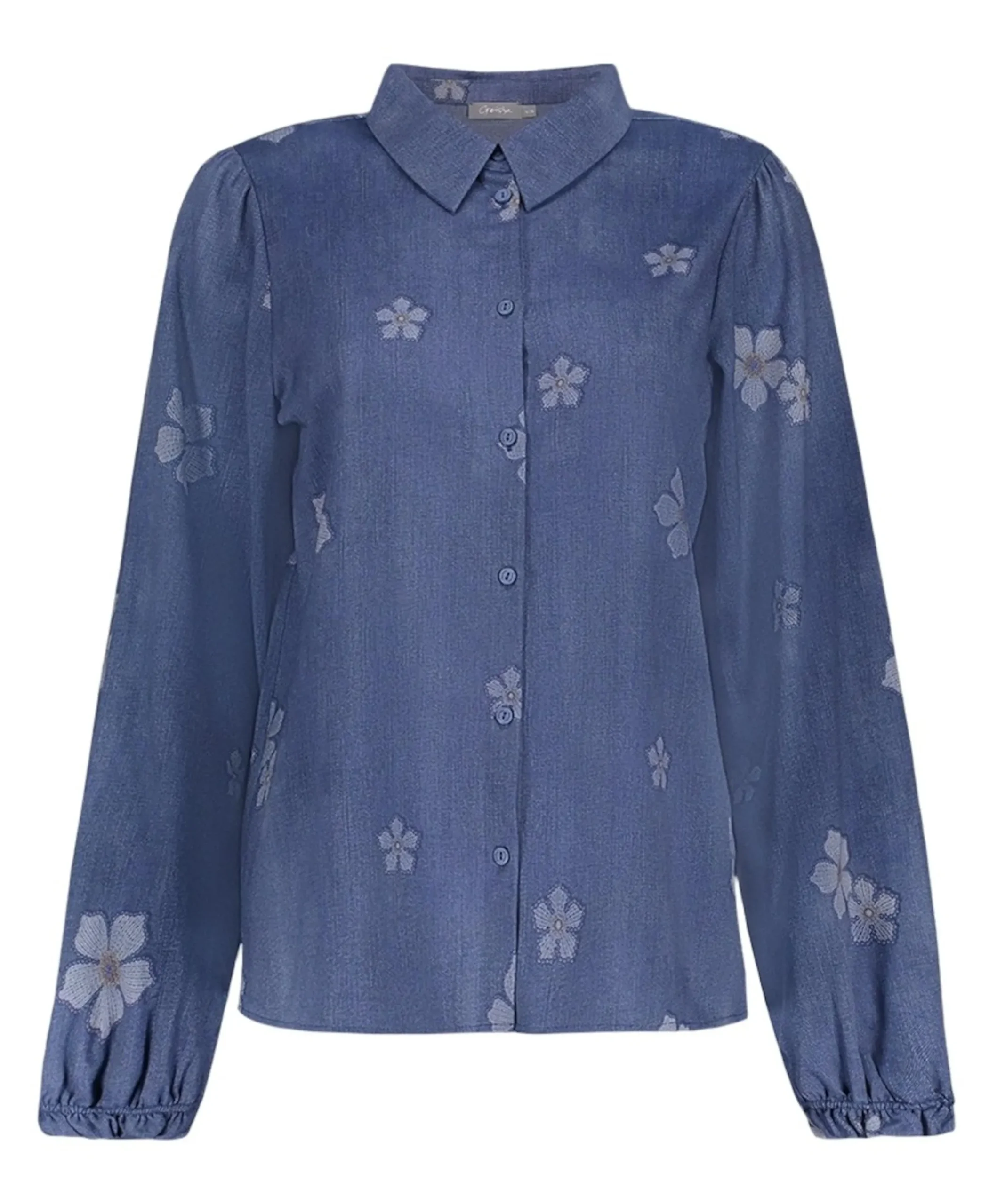 Dames blouse blauw