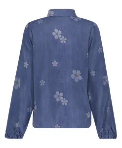 Dames blouse blauw