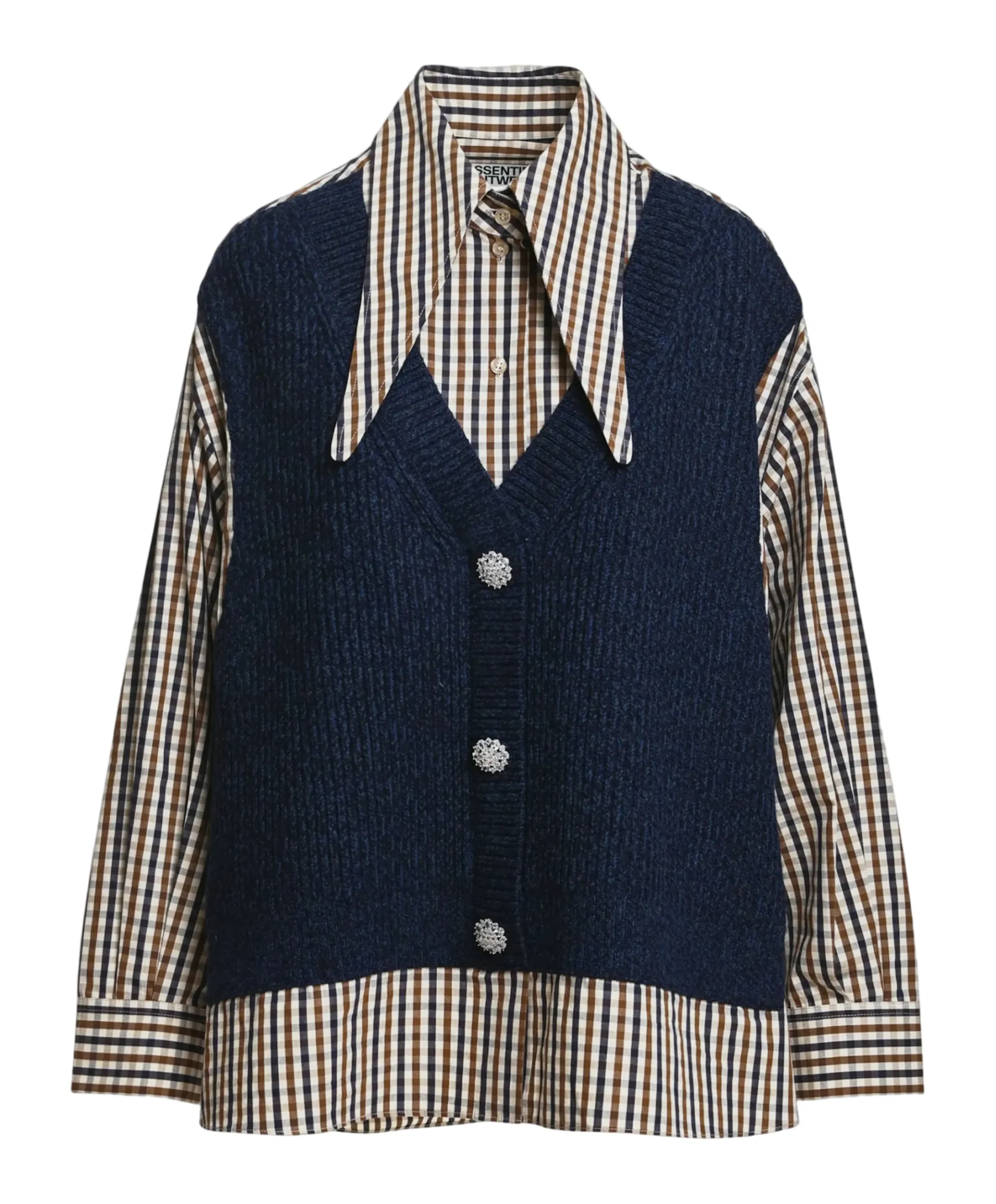 Dames blouse blauw