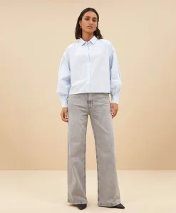 Dames blouse blauw
