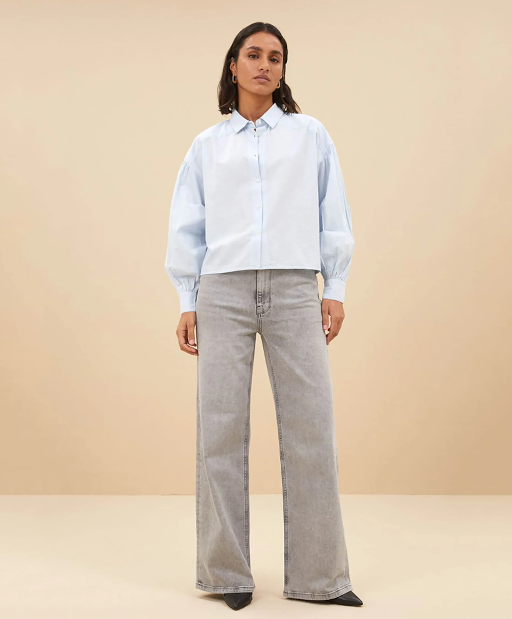 Dames blouse blauw