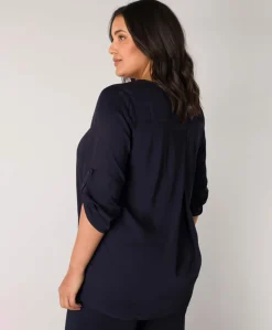 Dames blouse blauw
