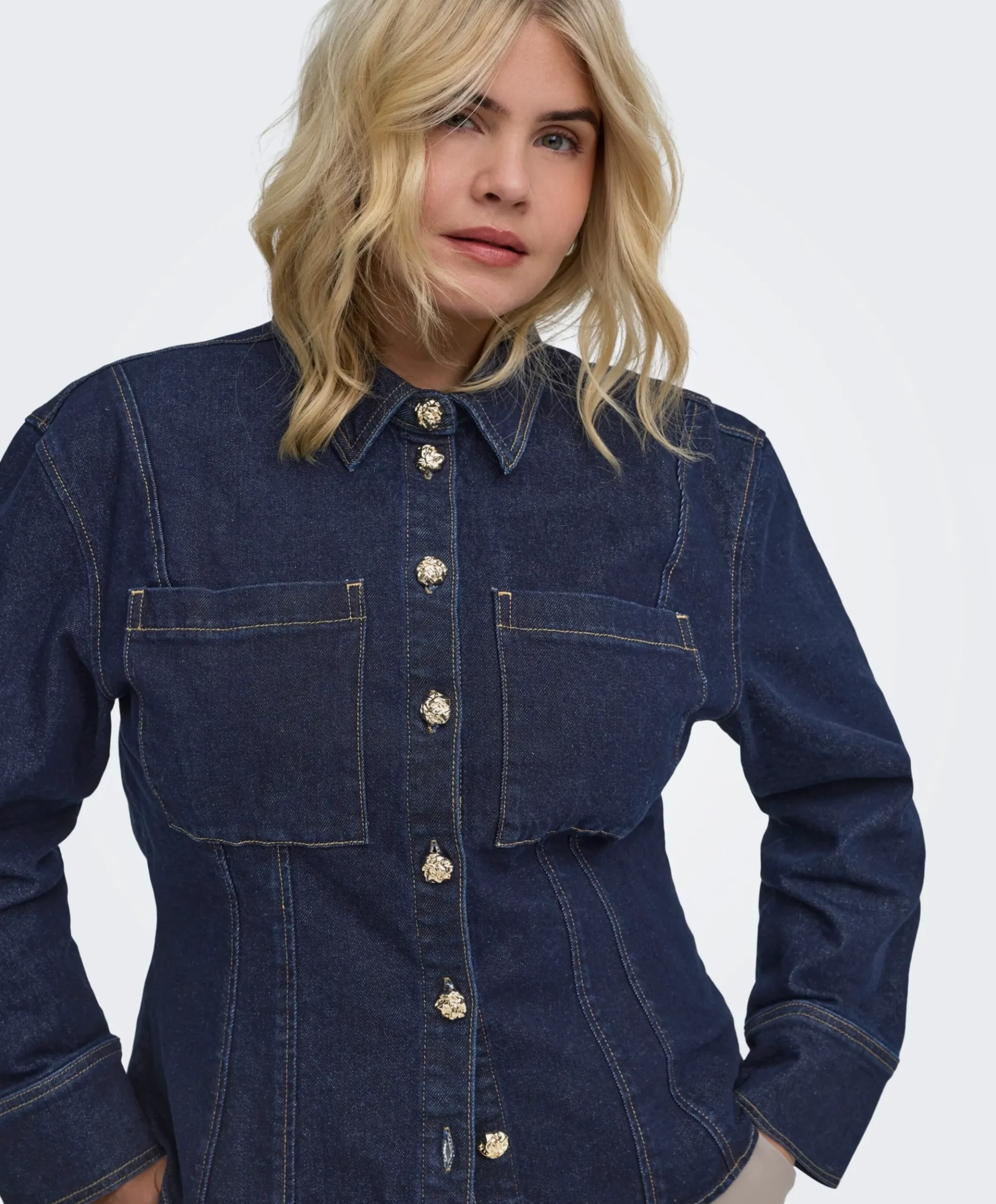 Dames blouse blauw