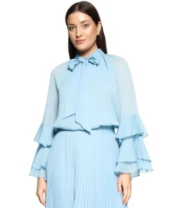 Dames blouse blauw
