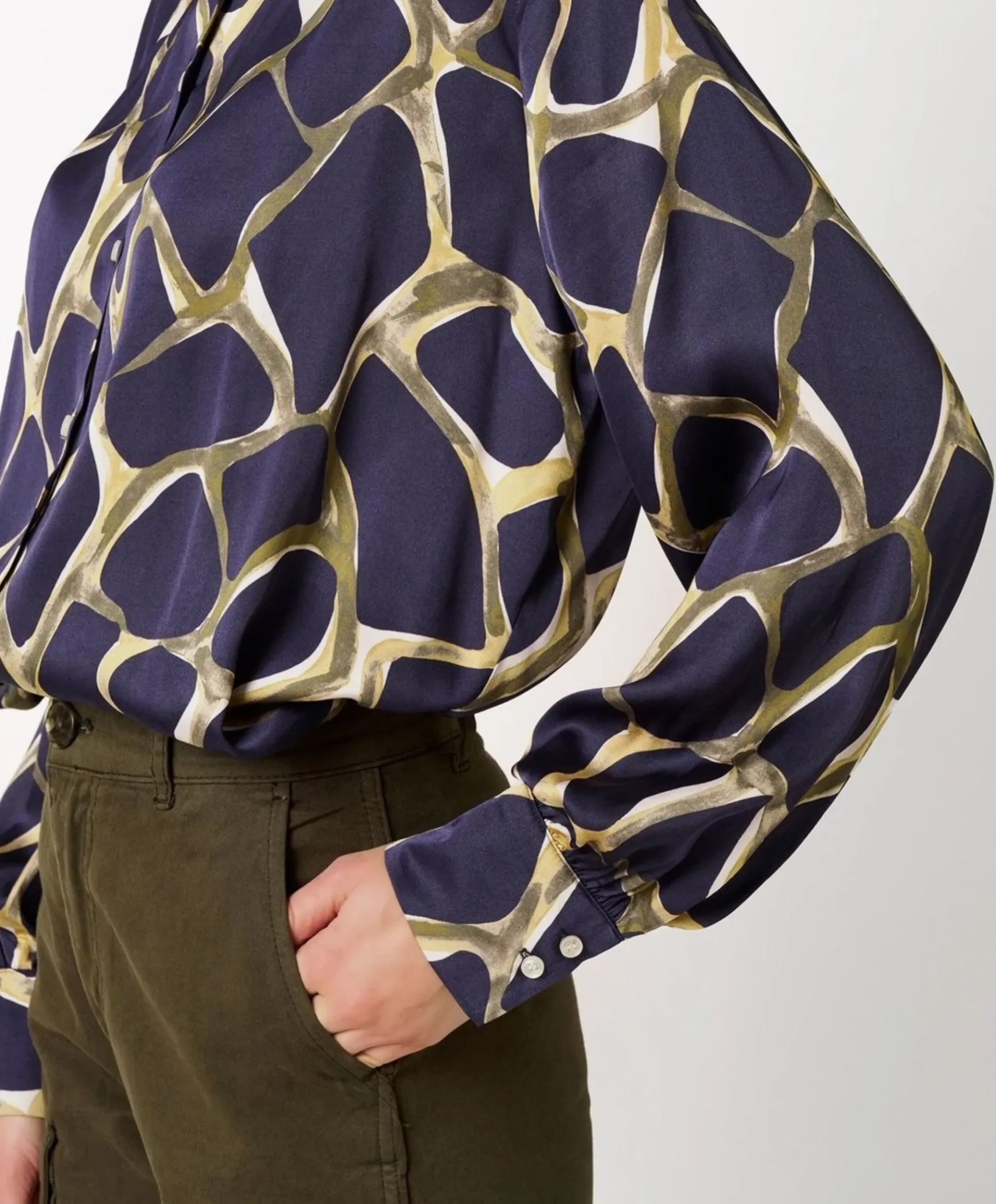 Dames blouse blauw