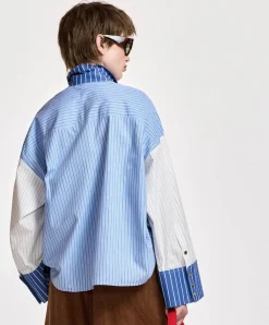 Dames blouse blauw