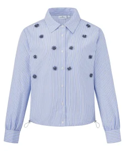 Dames blouse blauw