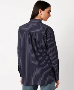 Dames blouse blauw