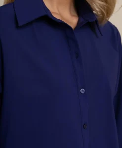 Dames blouse blauw