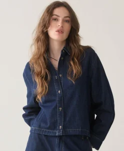Dames blouse blauw