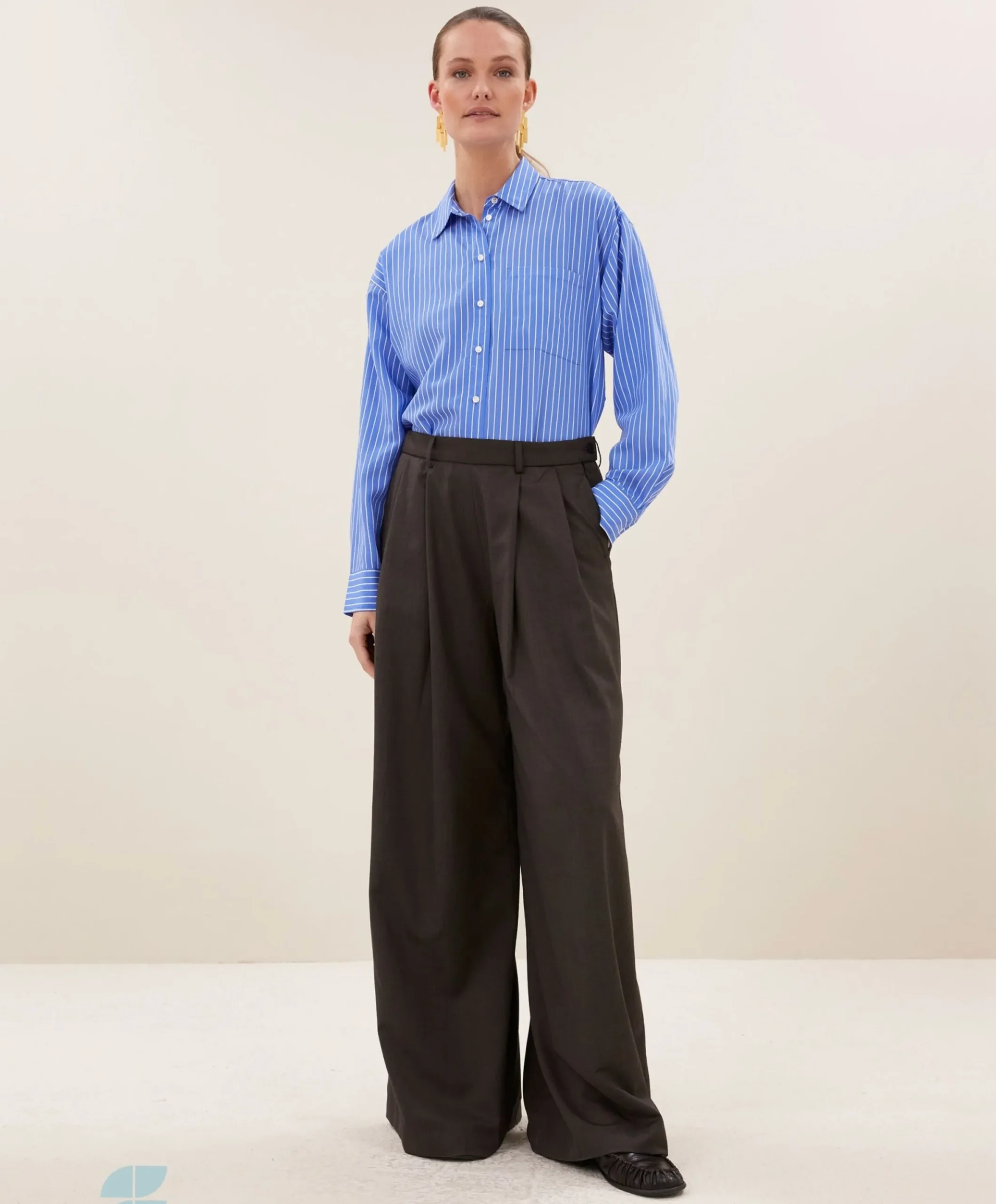 Dames blouse blauw