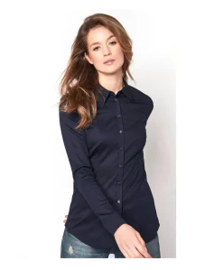 Dames blouse blauw