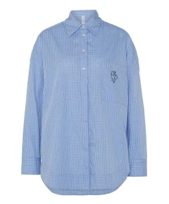 Dames blouse blauw