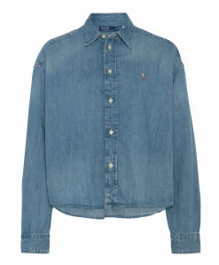 Dames blouse blauw