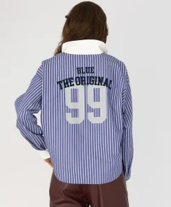 Dames blouse blauw