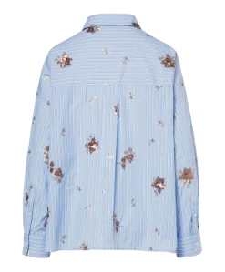 Dames blouse blauw
