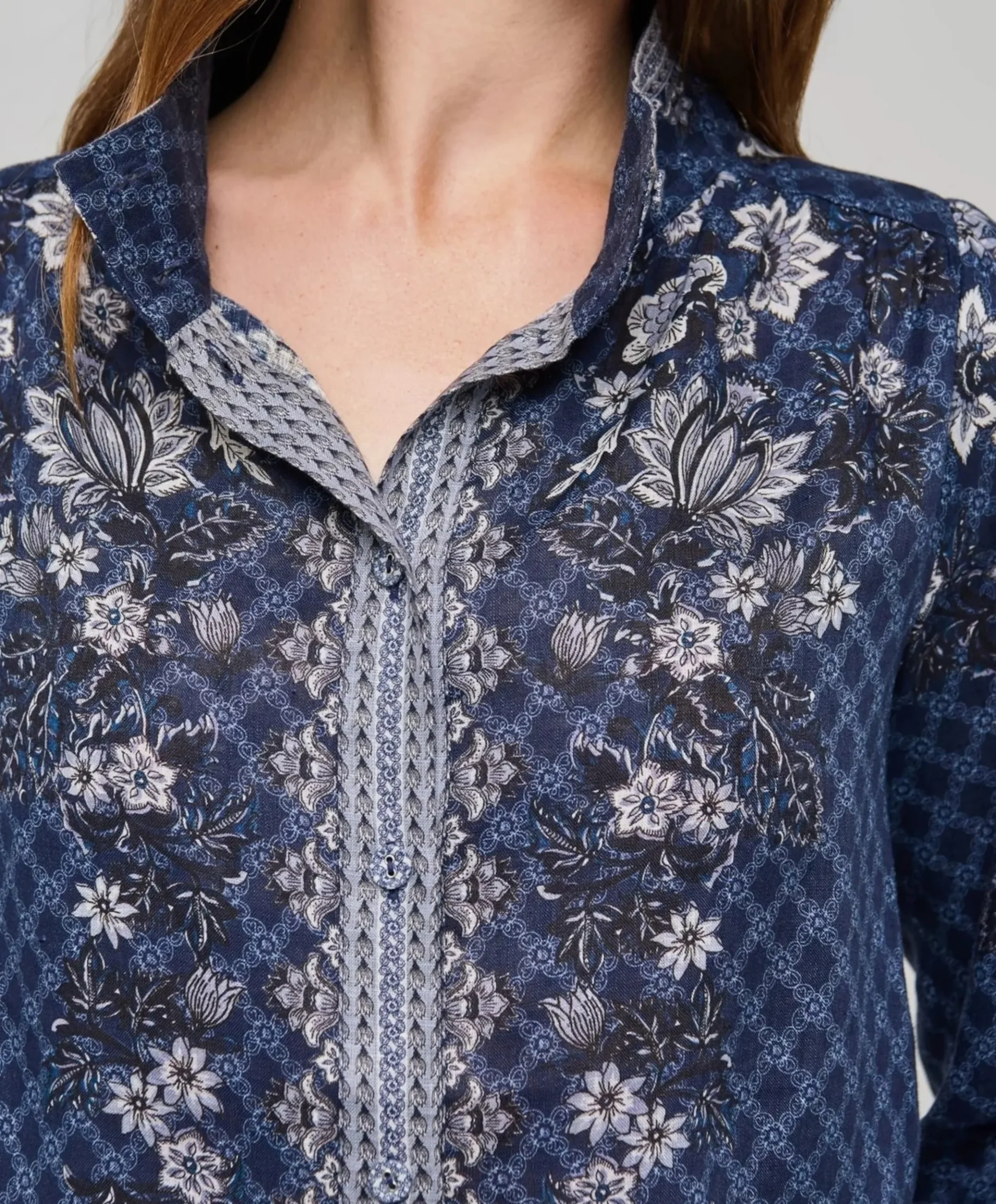 Dames blouse blauw