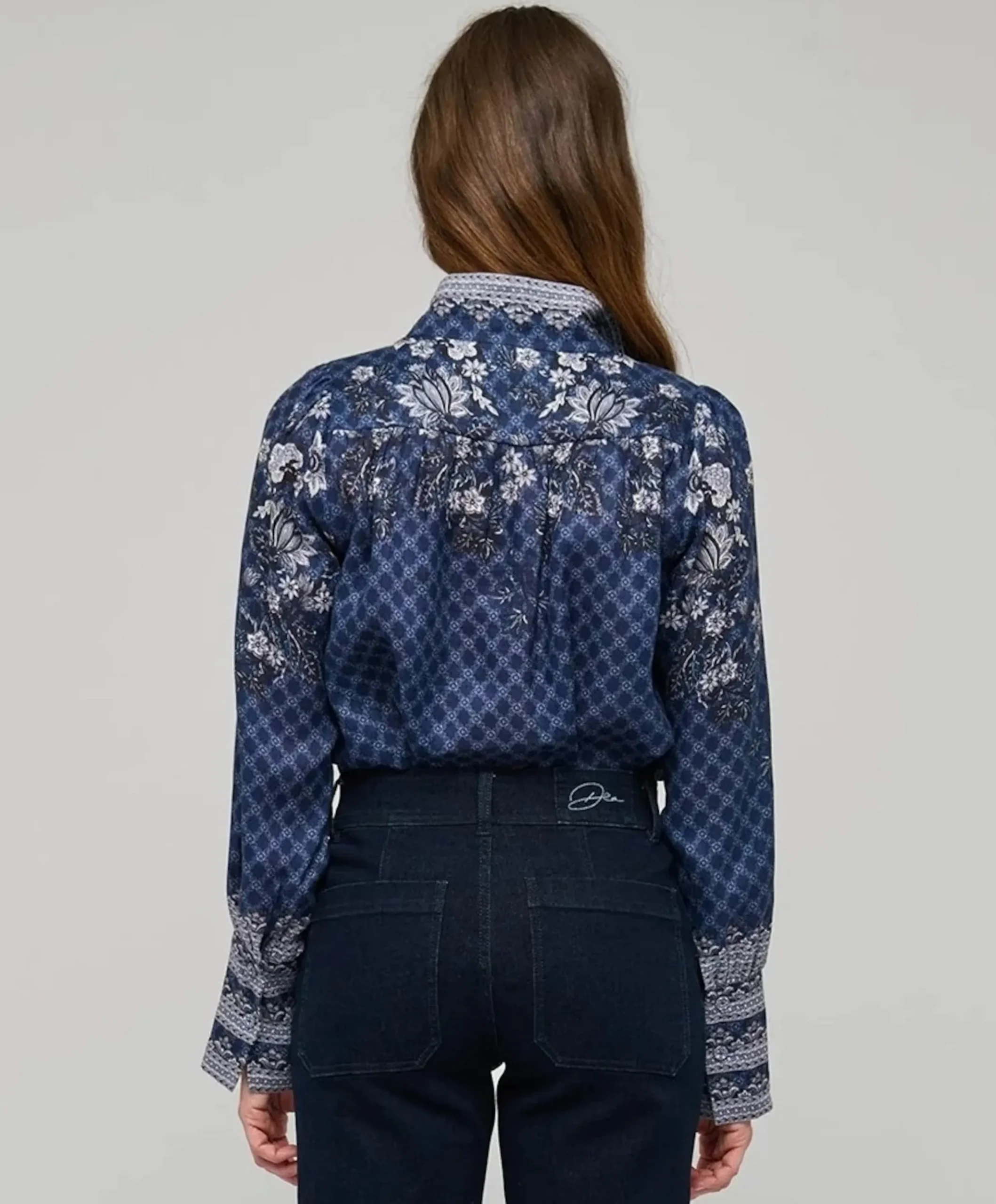 Dames blouse blauw