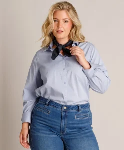 Dames blouse blauw