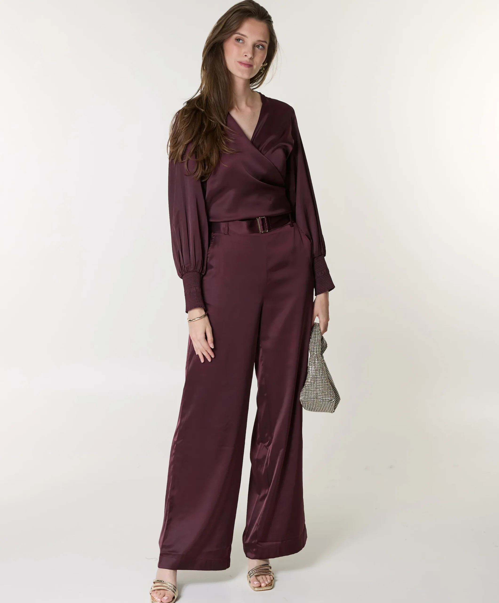 Dames blouse bordeaux