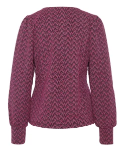 Dames blouse bordeaux