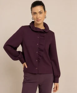 Dames blouse bordeaux