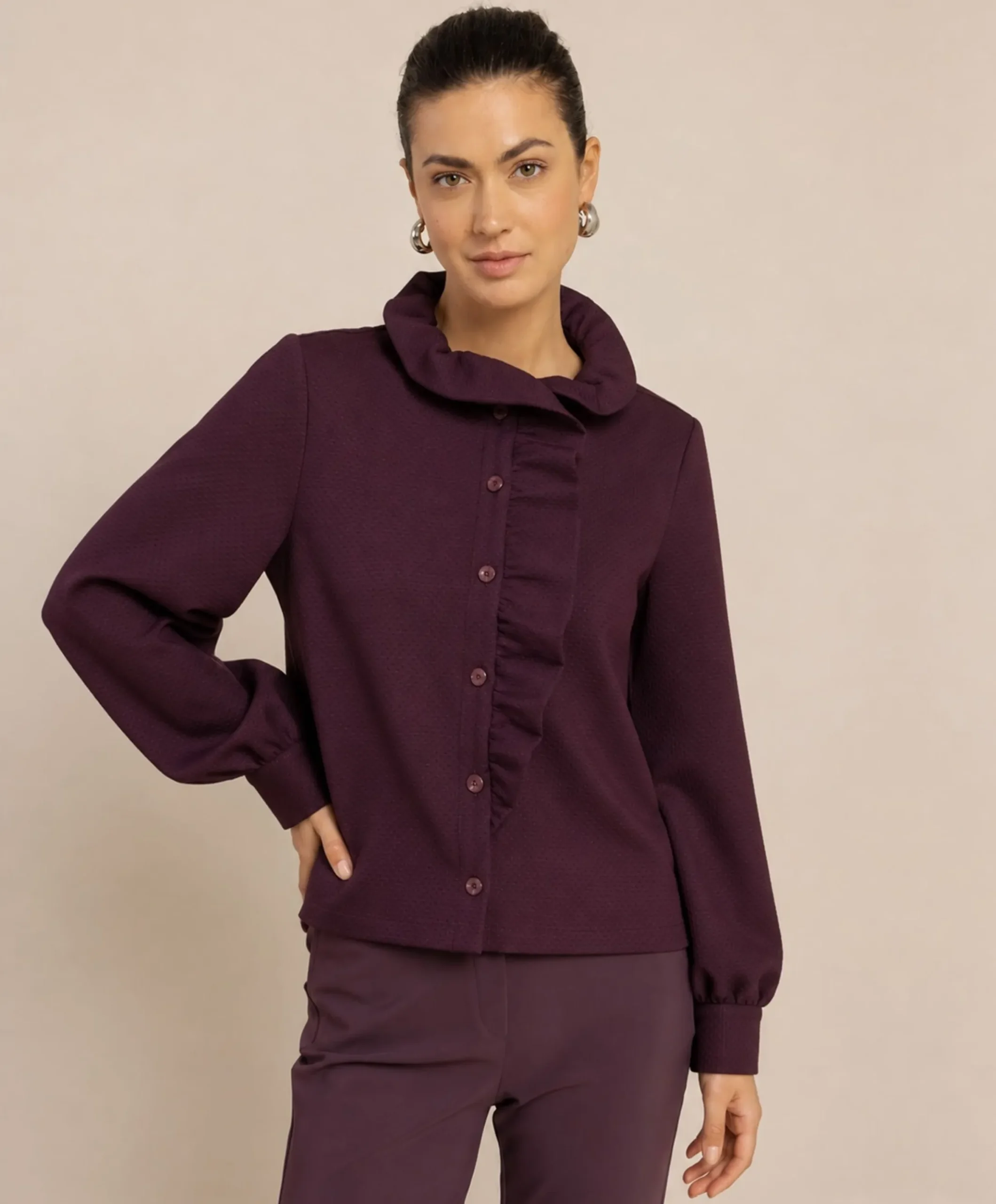 Dames blouse bordeaux