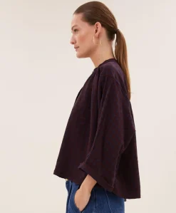 Dames blouse bordeaux