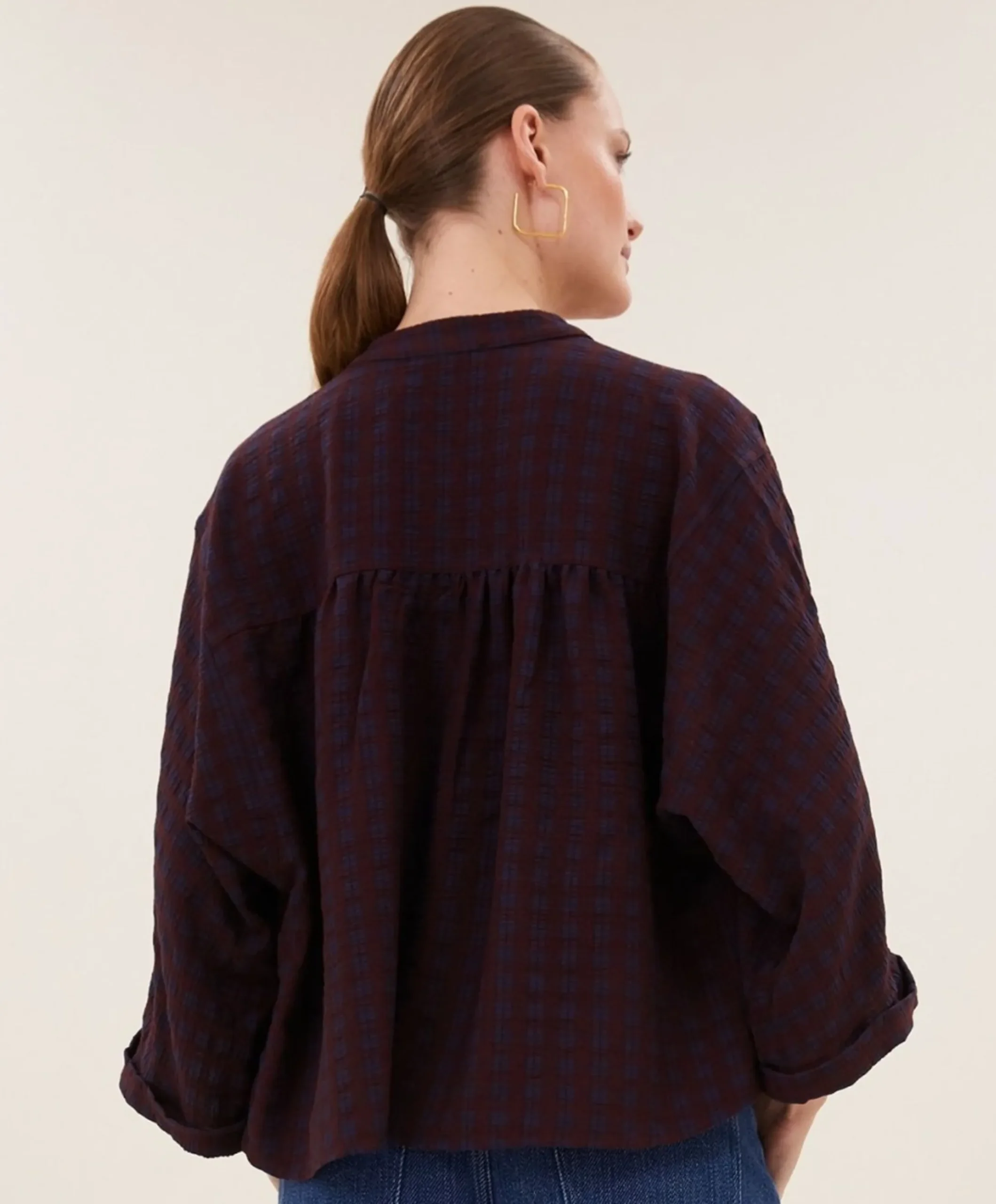 Dames blouse bordeaux