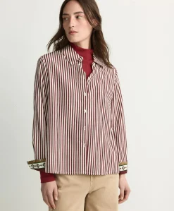 Dames blouse bordeaux