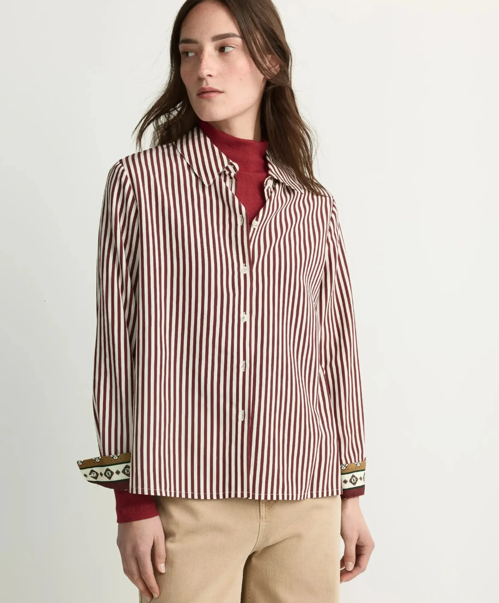 Dames blouse bordeaux