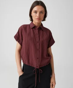 Dames blouse bordeaux