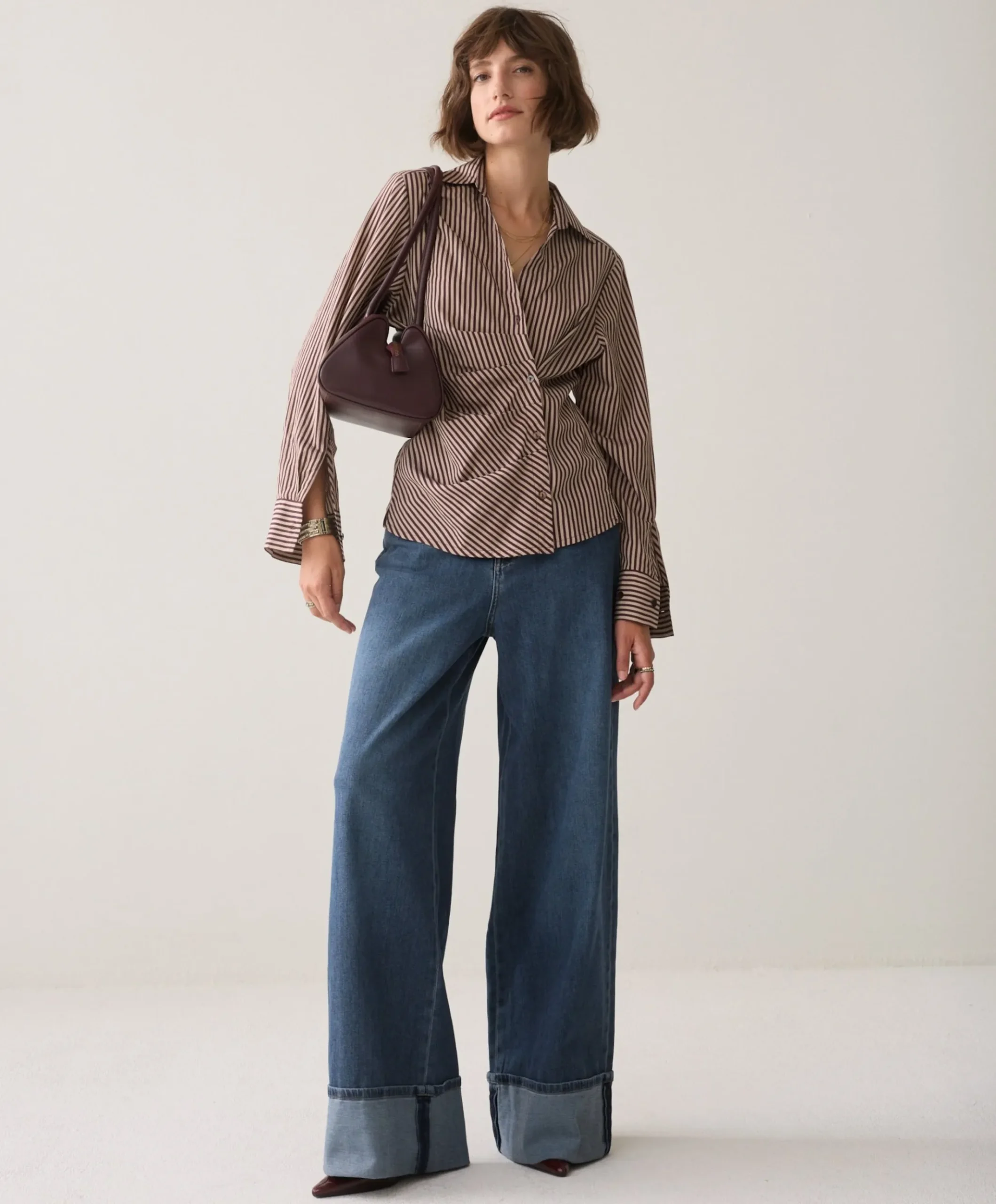 Dames blouse bordeaux